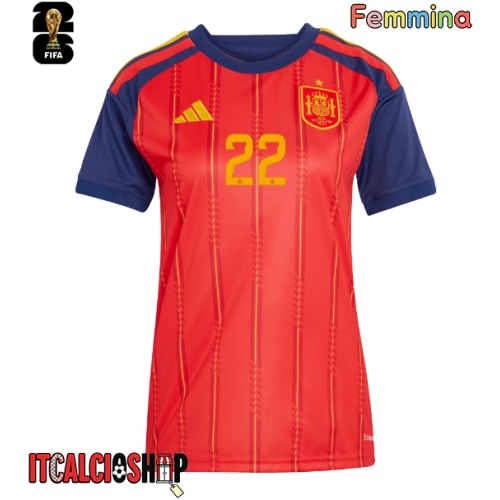 Spagna Pau Cubarsi #22 Prima Maglia Femmina Mondiali 2026 Manica Corta